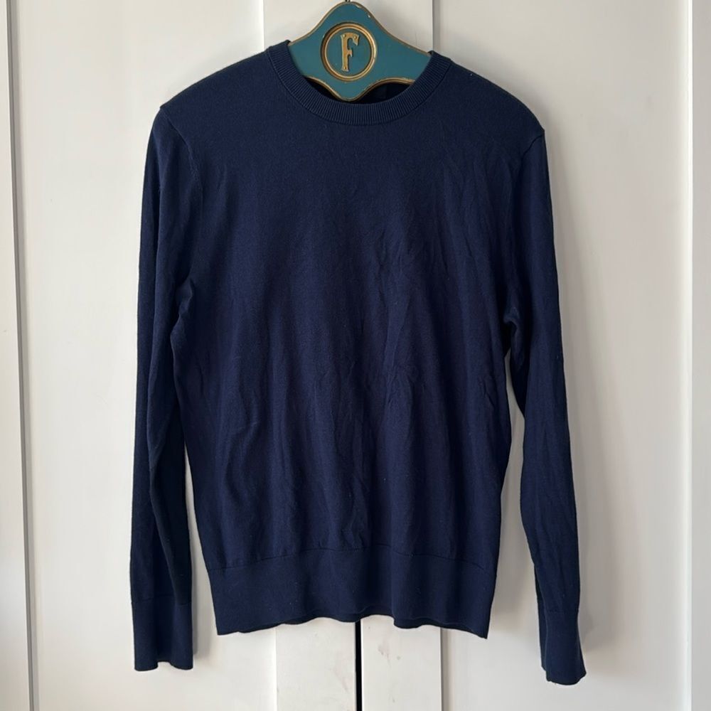 Rag & Bone Men’s Barrow Navy Crew Sweater - M